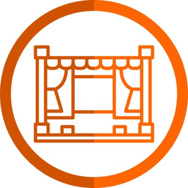 Bir bina simgesinin vektör illüstrasyonu