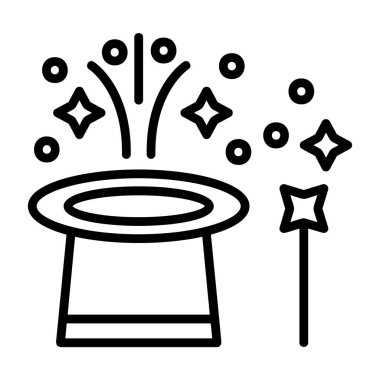 Sihirli bir değneğin vektör çizimi