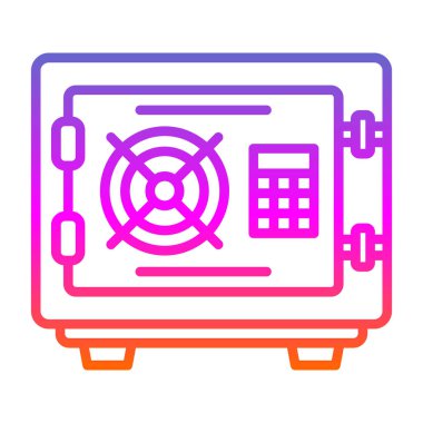 Güvenli kutu simgesi, vektör illüstrasyonu basit tasarım