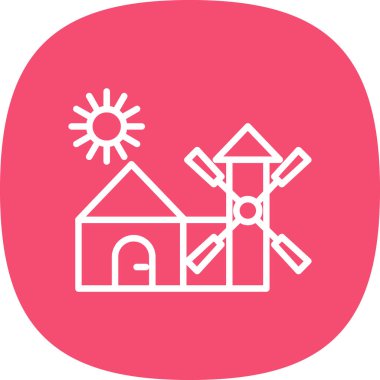 Modern ev simgesinin vektör illüstrasyonu