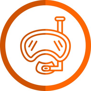 Gaz maskesi simgesinin vektör illüstrasyonu