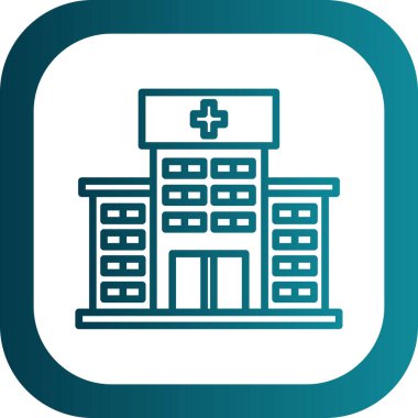 Hastane web simgesi basit illüstrasyon 