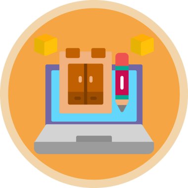 Bilgisayar. Web simgesi basit illüstrasyon