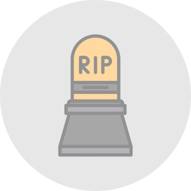 Mezar simgesinin vektör illüstrasyonu