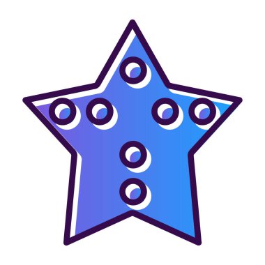 simple flat star icon illustration design