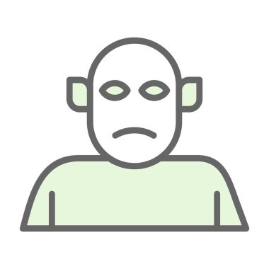 kel adam vektör simgesi, satır simgesi