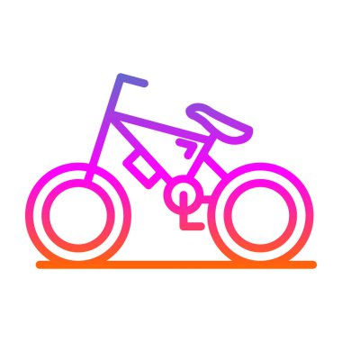 Bisiklet yassı simgesinin vektör illüstrasyonu