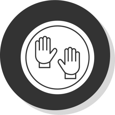 Eldivenler web simgesi vektör illüstrasyonu 