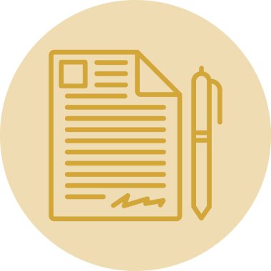 Dosya belgesi simgesi, Sözleşme web işareti, vektör illüstrasyonu