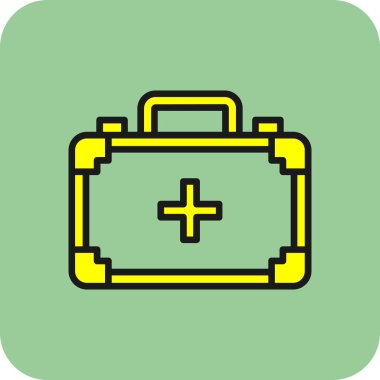 ilk yardım kiti vektör simgesi 