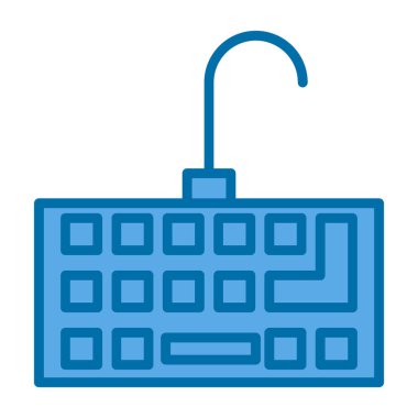 bilgisayar klavyesi simgesi, vektör illüstrasyonu basit tasarım