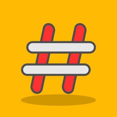 hashtag web simgesi, basit vektör illüstrasyonu