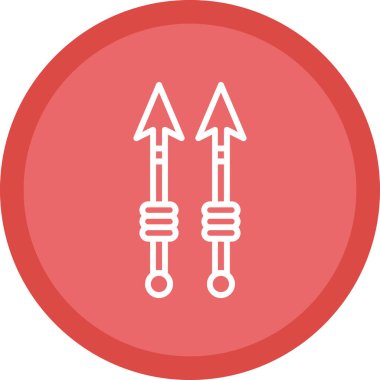 iki ok vektör simgesi, zıpkın oku