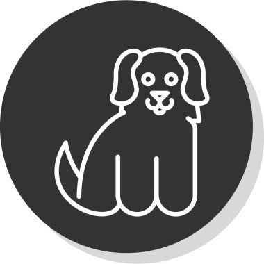 köpek simgesi, vektör illüstrasyonu basit tasarım