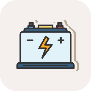 Pil. Web simgesi basit tasarım                       