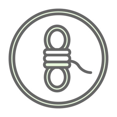 İp düz simgesinin vektör illüstrasyonu