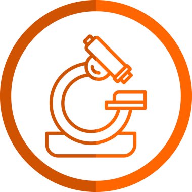 mikroskop simgesi, vektör illüstrasyonu basit tasarım