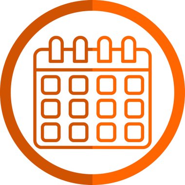 Takvim simgesi, vektör illüstrasyonu basit tasarım