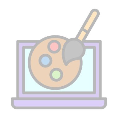 Palet simgesinin vektör illüstrasyonu