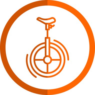 Unicycle simgesinin vektör illüstrasyonu