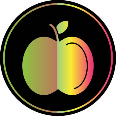 Elma. Web simgesi basit illüstrasyon 