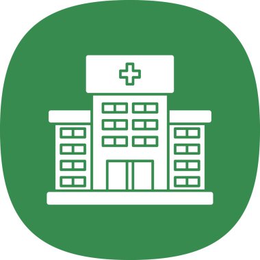 Hastane web simgesi basit illüstrasyon 