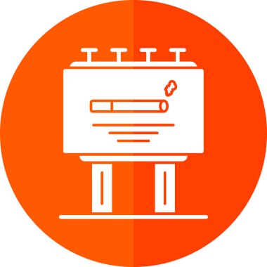 reklam panosu simgesi, vektör illüstrasyonu basit tasarım