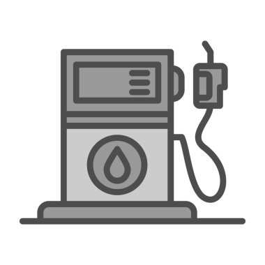 Yakıt tankı ikonu, ana hatlı vektör çizimi