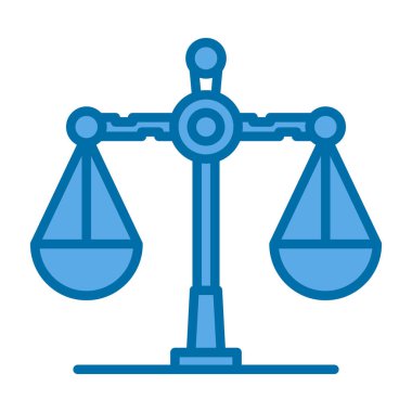 adalet sembolü web simgesi illüstrasyonu 