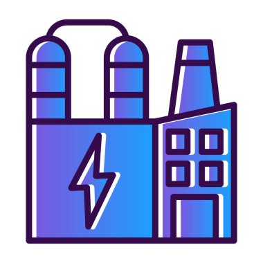 Fabrika ikonu. vektör illüstrasyonu