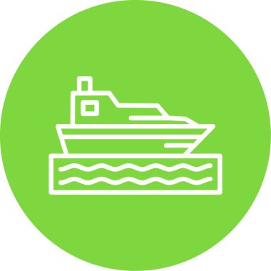 tekne ikonu vektör illüstrasyonu