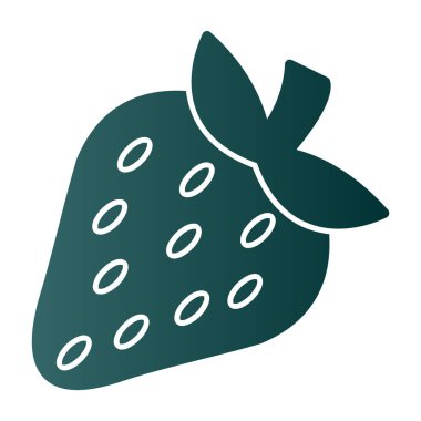 Çilek simgesi, vektör illüstrasyonu basit tasarım