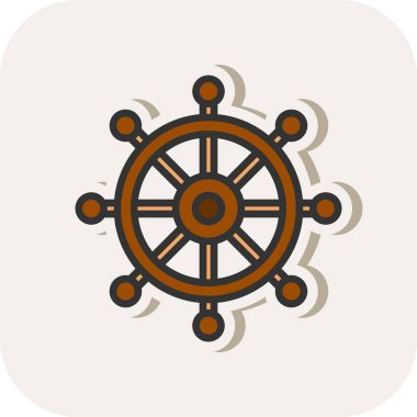 direksiyon tekeri web simgesi, vektör tasarımı