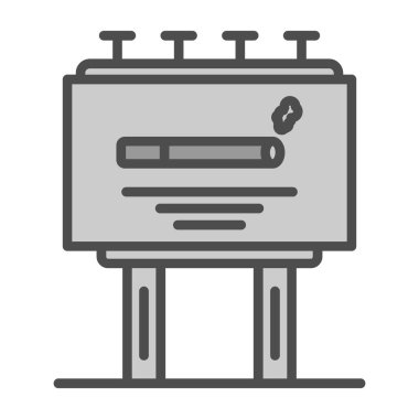 reklam panosu simgesi, vektör illüstrasyonu basit tasarım