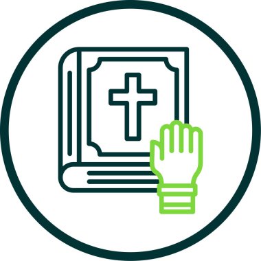 İncil kitabı ikonu vektör illüstrasyonu