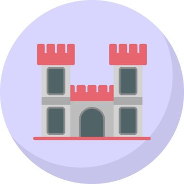 kale simgesi, vektör illüstrasyonu basit tasarım