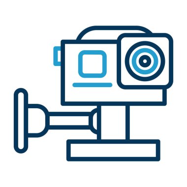 Eylem Kamerası simgesi, vektör illüstrasyonu basit tasarım