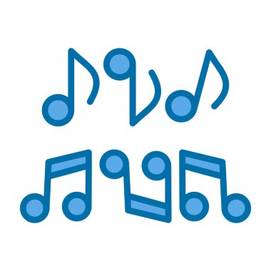 Musical notes icon simple design illustration background 