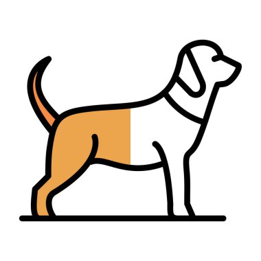 köpek simgesi, vektör illüstrasyonu basit tasarım