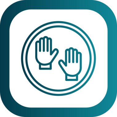 Eldivenler web simgesi vektör illüstrasyonu 