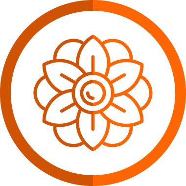 çiçek simgesi vektör illüstrasyonu