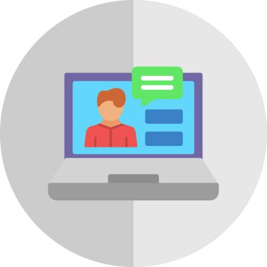 Sohbet simgesi, vektör çizimi