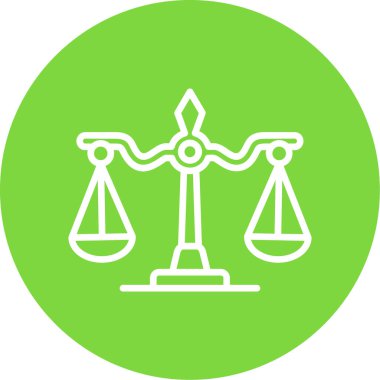 Ölçek simgesi, vektör illüstrasyonu basit tasarım