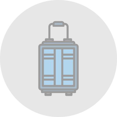 Bagaj web simgesi, vektör çizim 