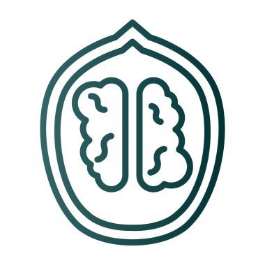 Ceviz. Web simgesi basit illüstrasyon