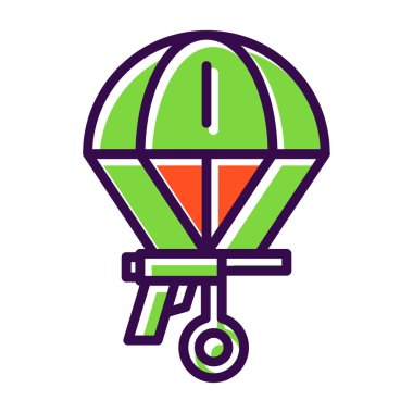 sıcak balon paraşüt vektör çizim tasarımı