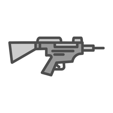 silah simgesi, vektör illüstrasyonu basit tasarım