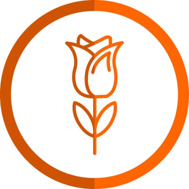 Lale çiçek simgesinin vektör illüstrasyonu