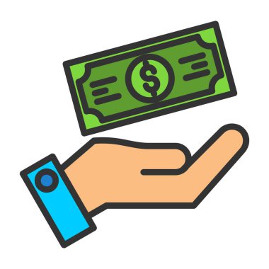 Ödeme web simgesi, vektör illüstrasyonu