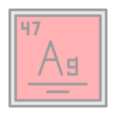 periyodik tablo ögesi simgesi, vektör illüstrasyonu.